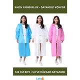 Letsii Kalın Yağmurluk Büyük Boy Su Geçirmez Unisex Sarı Beyaz Gül Kurusu - Standart - Çok Renkli - Yağmurluk & Rüzgarlık