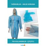 Letsii Kapüşonlu Tek Kullanımlık Yağmurluk Renkli ve Pratik Yağmura Karşı Koruma - Standart - Çok Renkli - Yağmurluk & Rüzgarlık