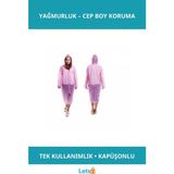 Letsii Kapüşonlu Tek Kullanımlık Yağmurluk Rüzgar Geçirmez ve Suya Dayanıklı - Standart - Çok Renkli - Yağmurluk & Rüzgarlık