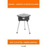 Letsii Katlanabilir Lüks Mangal No 1 Küçük Boy Piknik Kamp Bahçe - Çok Renkli - Mangal & Barbekü
