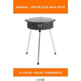 Letsii Katlanabilir Lüks Mangal No 3 Büyük Boy Dayanıklı Piknik Mangal - Çok Renkli - Mangal & Barbekü