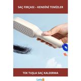Letsii Kendinden Temizlenen Pratik Saç Fırçası 22 cm - tarak