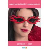 Letsii Kırmızı Alevli Parti Gözlüğü 21x10 cm