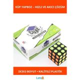 Letsii Klasik 3x3x3 Renkli Küp Yapboz Zeka ve Eğlence Oyuncağı