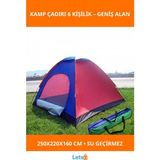 Letsii Kolay Kurulum Su Geçirmez 6 Kişilik Kamp Çadırı - Çok Renkli