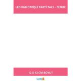 Letsii LED Işıklı RGB 3 Fonksiyonlu Otrişli Parti Tacı Pembe