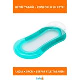 Letsii Lüks Fileli Şişme Deniz Yatağı 1.60M x 84CM Rahat Yüzme Deneyimi - Çok Renkli - Havuz Ve Plaj