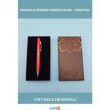 Letsii Mandala Desenli Kırmızı Touchpen Tükenmez Kalem - Çok Renkli