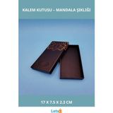 Letsii Mandala Tasarımlı Şık Kalem Kutusu 17 cm x 7.5 cm x 2.3 cm - Renkli - Tek Ebat