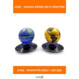 Letsii Manyetik Dünya Küre Işıklı Modern Dekoratif 6 İnç