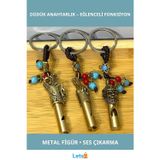 Letsii Metal Figürlü Düdük Anahtarlık 11 cm