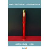 Letsii Metal Kırmızı Roller Kalem Şık Ergonomik Tasarım 13 cm - Çok Renkli - Tükenmez Kalem