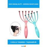 Letsii Mini Taşınabilir Kafa Masaj Aleti 6 Kollu Rahatlatıcı - Çok Renkli