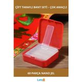 Letsii Nano PU Jel Çift Taraflı Yıkanabilir Bant 60 Parça
