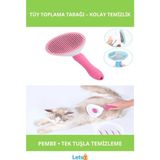 Letsii Otomatik Temizlenen Kedi Köpek Tüy Tarağı Pembe - Çok Renkli