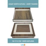 Letsii Özel Tasarım Ahşap Derili Kişiye Özel Hediye Kutusu