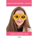 Letsii Papatya Şekilli Turuncu Sarı Hawaii Parti Gözlüğü