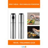 Letsii Paslanmaz Çelik 100 ml Sprey Yağdanlık ve Sirkelik