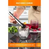 Letsii Paslanmaz Çelik Buz Kırıcı Çubuk Kokteyl Bar Aleti