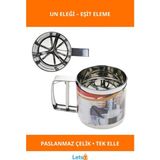 Letsii Paslanmaz Çelik Ergonomik Tek Elle Kullanım Un Eleği