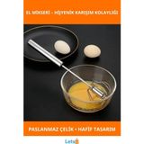 Letsii Paslanmaz Çelik Manuel El Mikseri Ergonomik Kullanım Kolaylığı