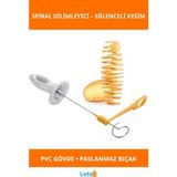 Letsii Paslanmaz Çelik Spiral Patates Dilimleyici Pratik Mutfak Aleti
