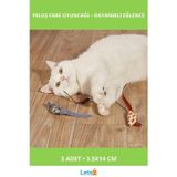 Letsii Peluş Fare Kedi Oyuncağı 3 Adet Dayanıklı Kumaş