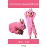 Letsii Pembe Renk Tavşan Kostümü 2 3 Yaş Yumuşak ve Rahat