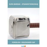 Letsii Porselen Thor Mjolnir Tasarımlı Çekici Kupa Bardak - Renkli - 1 Adet