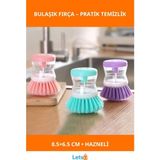 Letsii Pratik Deterjan Hazneli Bulaşık Yıkama Fırçası - Standart