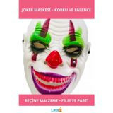 Letsii Psikopat Palyaço Temalı Korkutucu Joker Maskesi