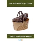Letsii Rahat Kullanımlı Küçük Oval Piknik Sepeti