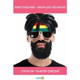 Letsii Rasta Peruklu Bob Marley Parti Gözlüğü Eğlenceli Aksesuar
