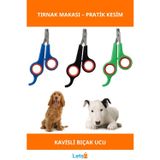 Letsii Renkli Kedi Köpek Tırnak Makası Kavisli Kesim Ucu ile Pratik Bakım
