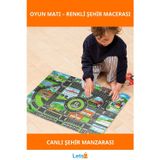 Letsii Renkli Mutlu Şehir Hayatı Çocuk Oyun Matı