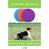 Letsii Renkli Silikon Frizbi Köpek Oyuncağı 17.5 cm