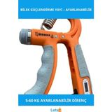 Letsii Sayaçlı 5-60 kg Ayarlanabilir Bilek Güçlendirme Yayı Ergonomik Tasarım ve Fitness Ekipmanı - Çok Renkli