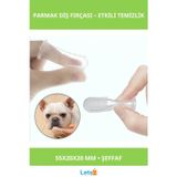 Letsii Şeffaf Parmağa Takılan Diş Kaşıma Fırçası Kedi ve Köpekler İçin