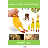 Letsii Ses Çıkaran Tavuk Kedi Köpek Oyuncağı 30 cm