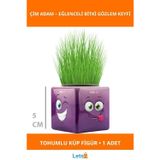 Letsii Sevimli Çim Adam Mini Küp Emoji Figürü 1 Adet