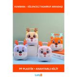Letsii Sevimli Geyik Kumbara Eğlenceli Tasarruf Arkadaşı Pembe PP Plastik