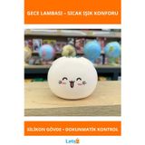 Letsii Sevimli Kedi Temalı Silikon Dokunmatik Gece Lambası