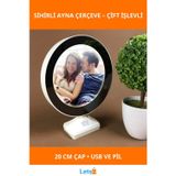 Letsii Sihirli Ayna Fotoğraf Çerçevesi 20cm LED Işıklı Hediye