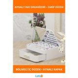 Letsii Şık Aynalı Takı Organizeri Modern Depolama Çekmeceli Tasarım