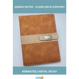 Letsii Şık Tasarımlı Kaliteli Taba Renkli Tarihsiz Ajanda Defteri A5 Boyut - Çok Renkli - Defter & Ajanda