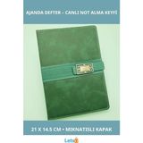 Letsii Şık Yeşil Renk Tarihsiz Ajanda Defter A5 Boyut - Çok Renkli - Defter & Ajanda