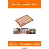 Letsii Silikon Yanmaz Yapışmaz Pişirme Matı 30x40 cm