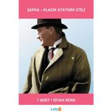 Letsii Siyah Renk Atatürk Şapkası Şık ve Konforlu Tasarım