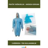 Letsii Su Geçirmez Pratik Yağmurluk Tekli 140X150 cm - Standart - Çok Renkli - Yağmurluk & Rüzgarlık