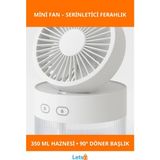 Letsii Su Spreyli Katlanır Başlıklı USB Mini Fan - Çok Renkli